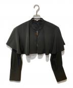 UN3D.アンスリード）の古着「スリーブドッキングケープ ブラウス」｜ブラック