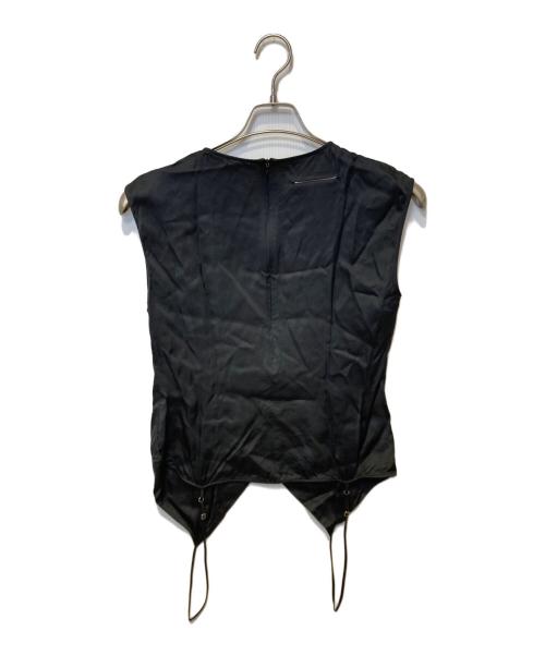 MM6 Maison Margiela（エムエムシックスメゾンマルジェラ）MM6 Maison Margiela (エムエムシックス メゾンマルジェラ) ノースリーブブラウス ブラック サイズ:40の古着・服飾アイテム