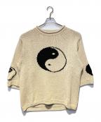 Mcmachan Woolenマクマーンウーレン）の古着「勾玉モチーフニット」｜ベージュ