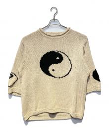 Mcmachan Woolen（マクマーンウーレン）の古着「勾玉モチーフニット」｜ベージュ