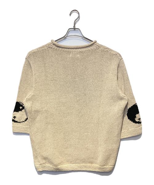 Mcmachan Woolen（マクマーンウーレン）Mcmachan Woolen (マクマーンウーレン) 勾玉モチーフニット ベージュ サイズ:FREEの古着・服飾アイテム