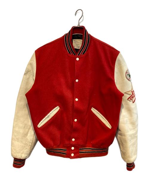 DeLong（デロング）DeLong (デロング) ［古着］スタジャン レッド サイズ:42の古着・服飾アイテム