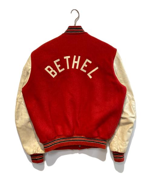 DeLong（デロング）DeLong (デロング) ［古着］スタジャン レッド サイズ:42の古着・服飾アイテム