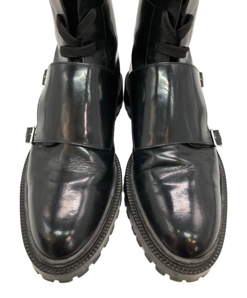 INCH2（インチツー）INCH2 (インチツー) バックル付きレースアップモンクブーツ ブラック サイズ:40の古着・服飾アイテム