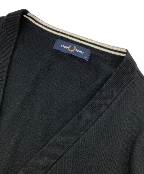 FRED PERRY（フレッドペリー）FRED PERRY (フレッドペリー) クラシックカーディガン ブラック サイズ:Mの古着・服飾アイテム