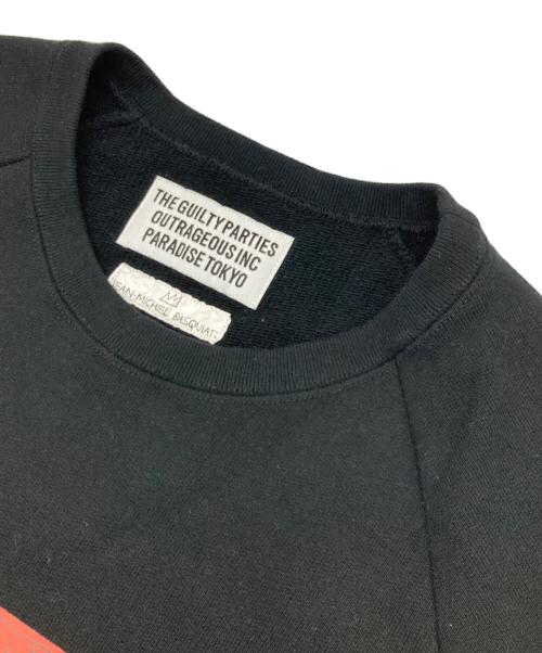 WACKO MARIA（ワコマリア）WACKO MARIA (ワコマリア) Jean-Michel Basquiat (ジャン ミシェル バスキア) ヘビーウェイトスウェット ブラック サイズ:Ｍの古着・服飾アイテム