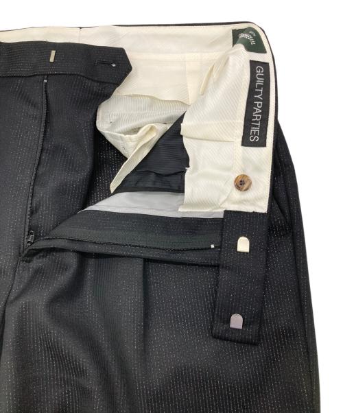 WACKO MARIA（ワコマリア）WACKO MARIA (ワコマリア) DORMEUIL (ドーメル) グリッタープリーツトラウザーパンツ ブラック サイズ:Ｍの古着・服飾アイテム