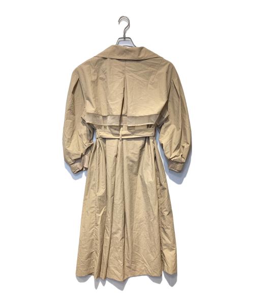 Lallia Mu（ラリア ムー）Lallia Mu (ラリア ムー) バルーンスリーブロングコート ベージュ サイズ:38の古着・服飾アイテム