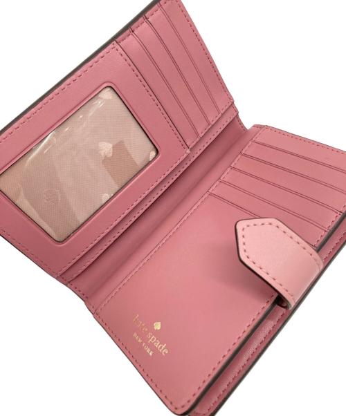 Kate Spade（ケイトスペード）Kate Spade (ケイトスペード) スペード リンク ミディアム コンパクト バイフォールド ウォレット ピンクの古着・服飾アイテム