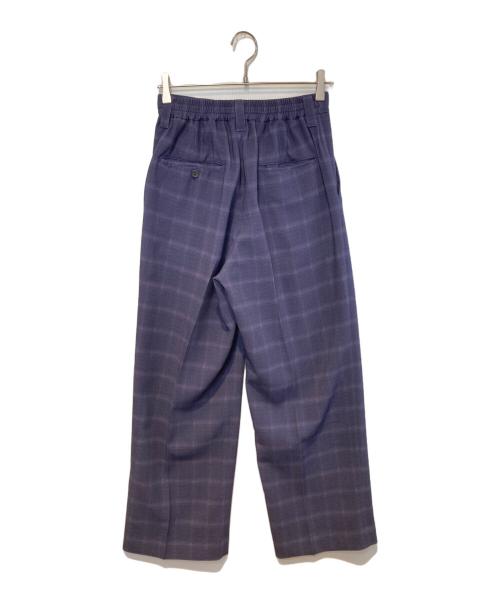 MAISON SPECIAL（メゾンスペシャル）MAISON SPECIAL (メゾンスペシャル) チェックプリントワンタックワイドパンツ ネイビー サイズ:00の古着・服飾アイテム