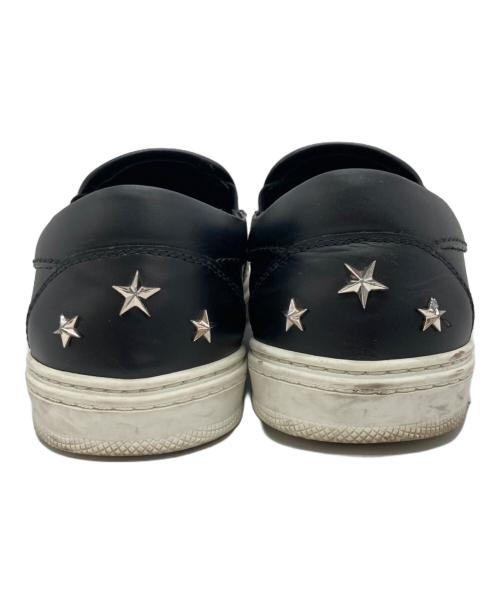 JIMMY CHOO（ジミーチュウ）JIMMY CHOO (ジミーチュウ) スタースタッズ スリッポン ブラック サイズ:40（25cm相当）の古着・服飾アイテム