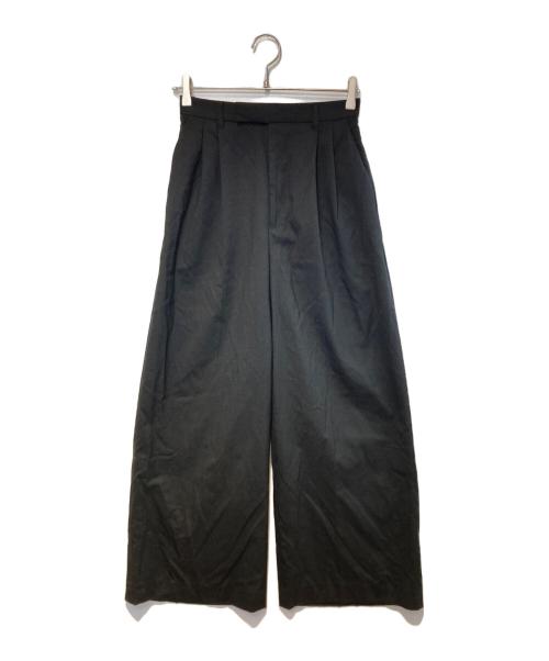 FRAMeWORK（フレームワーク）FRAMeWORK (フレームワーク) ウォッシャブルトロタックワイドパンツ ブラック サイズ:36の古着・服飾アイテム