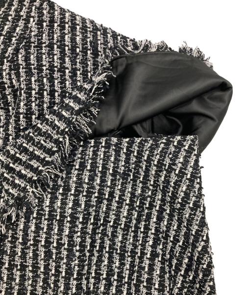 anuans（アニュアンス）anuans (アニュアンス) ツイードケープジャケット ブラック サイズ:Freeの古着・服飾アイテム