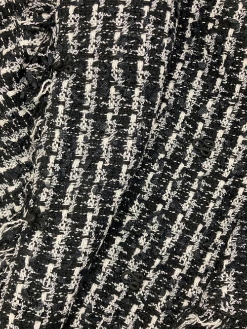 anuans（アニュアンス）anuans (アニュアンス) ツイードケープジャケット ブラック サイズ:Freeの古着・服飾アイテム