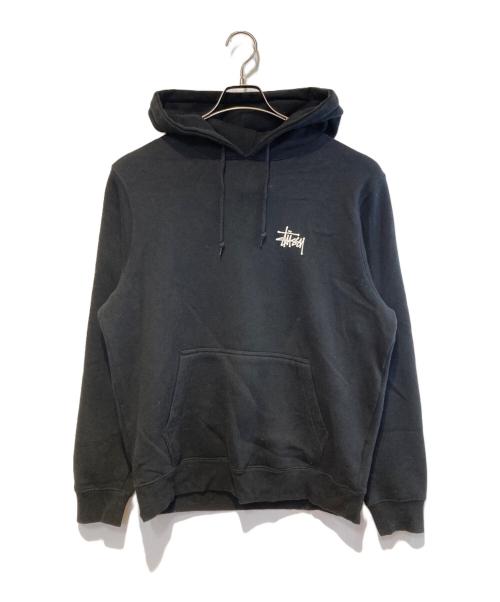 stussy（ステューシー）stussy (ステューシー) ロゴプリントパーカー ブラック サイズ:Sの古着・服飾アイテム