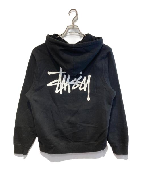 stussy（ステューシー）stussy (ステューシー) ロゴプリントパーカー ブラック サイズ:Sの古着・服飾アイテム