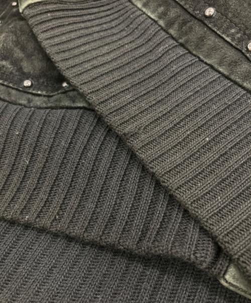 NUMBER (N)INE（ナンバーナイン）NUMBER (N)INE (ナンバーナイン) スタッズスウェードジャケット ブラック サイズ:3の古着・服飾アイテム