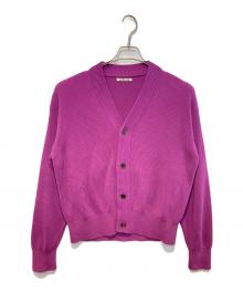 AURALEE（オーラリー）の古着「スーパーハードツイストリブニットカーディガン」｜パープル