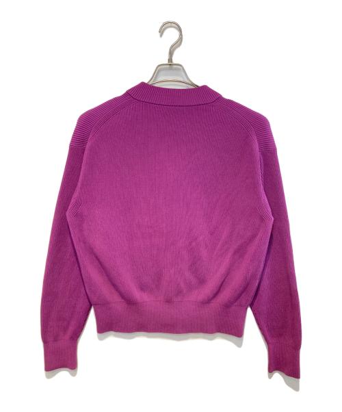 AURALEE（オーラリー）AURALEE (オーラリー) スーパーハードツイストリブニットカーディガン パープル サイズ:3の古着・服飾アイテム