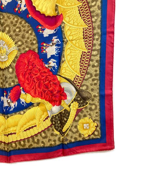 HERMES（エルメス）HERMES (エルメス) カレ90 レッド×ブルー サイズ:下記参照　の古着・服飾アイテム