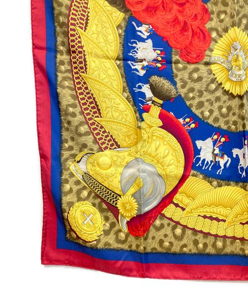 HERMES（エルメス）HERMES (エルメス) カレ90 レッド×ブルー サイズ:下記参照　の古着・服飾アイテム