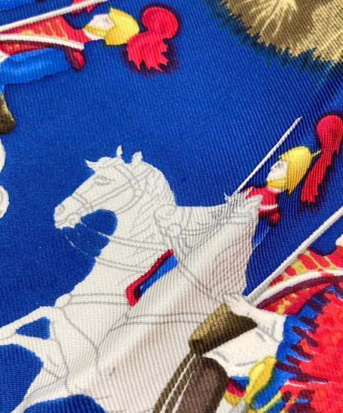 HERMES（エルメス）HERMES (エルメス) カレ90 レッド×ブルー サイズ:下記参照　の古着・服飾アイテム