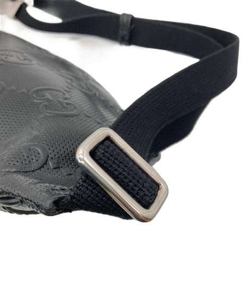 GUCCI（グッチ）GUCCI (グッチ) GGエンボス ベルトバッグ ブラック サイズ:下記参照　の古着・服飾アイテム