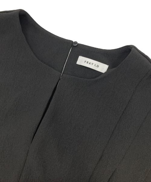 FRAY ID（フレイ アイディー）FRAY ID (フレイ アイディー) ウエストシャーリングシフォンワンピース ブラック サイズ:1の古着・服飾アイテム