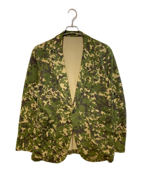 Hysteric Glamour（ヒステリックグラマー）Hysteric Glamour (ヒステリックグラマー) FLECK WOMAN総柄 テーラード ジャケット カーキ サイズ:Ｍの古着・服飾アイテム