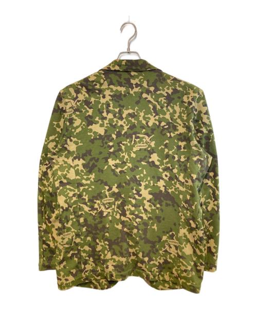 Hysteric Glamour（ヒステリックグラマー）Hysteric Glamour (ヒステリックグラマー) FLECK WOMAN総柄 テーラード ジャケット カーキ サイズ:Ｍの古着・服飾アイテム