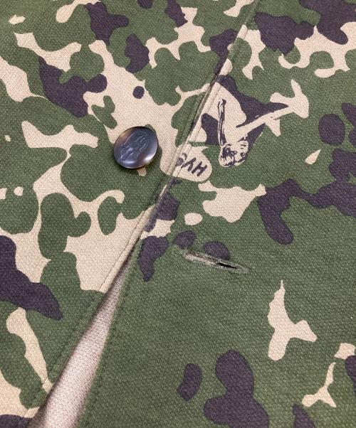 Hysteric Glamour（ヒステリックグラマー）Hysteric Glamour (ヒステリックグラマー) FLECK WOMAN総柄 テーラード ジャケット カーキ サイズ:Ｍの古着・服飾アイテム