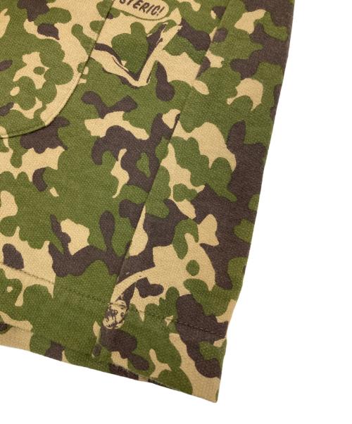 Hysteric Glamour（ヒステリックグラマー）Hysteric Glamour (ヒステリックグラマー) FLECK WOMAN総柄 テーラード ジャケット カーキ サイズ:Ｍの古着・服飾アイテム