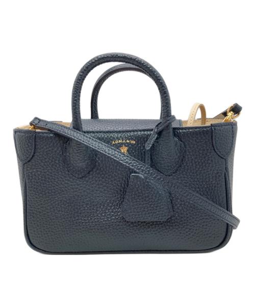 A.D.M.J.（エーディーエムジェイ）A.D.M.J. (エーディーエムジェイ) マイクロミニトートバッグ ネイビー サイズ:下記参照　の古着・服飾アイテム