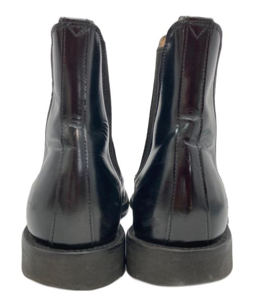 SANDERS（サンダース）SANDERS (サンダース) ミリタリーキャップトゥチェルシーブーツ ブラック サイズ:8（27ｃｍ相当）の古着・服飾アイテム