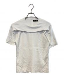 DRAWER（ドゥロワー）の古着「16Gバックジップクルーネックニット」｜ホワイト