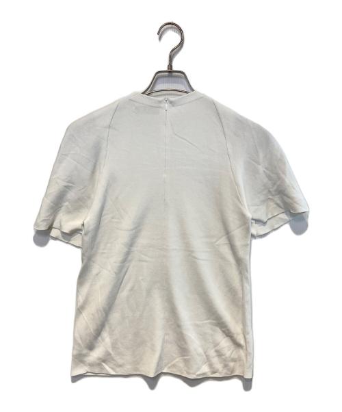 DRAWER（ドゥロワー）DRAWER (ドゥロワー) 16Gバックジップクルーネックニット ホワイト サイズ:FREEの古着・服飾アイテム