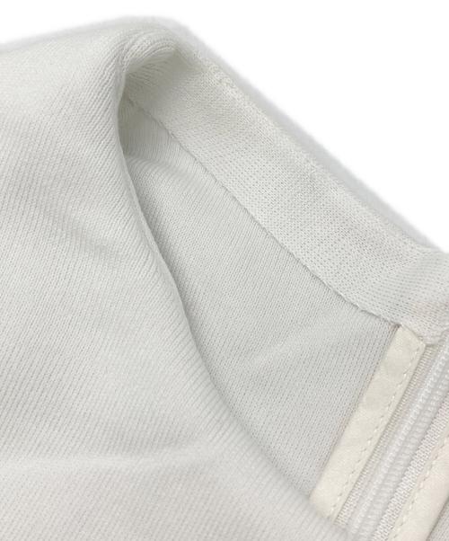 DRAWER（ドゥロワー）DRAWER (ドゥロワー) 16Gバックジップクルーネックニット ホワイト サイズ:FREEの古着・服飾アイテム