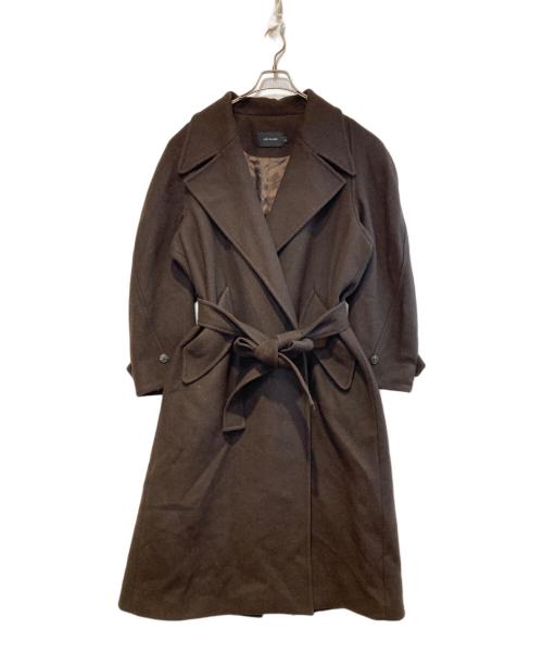 LOW CLASSIC（ロウクラシック）LOW CLASSIC (ロウクラシック) ウール ベルト コート ブラウン サイズ:Mの古着・服飾アイテム