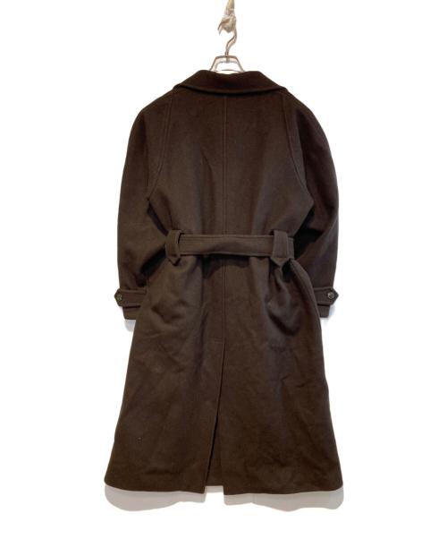 LOW CLASSIC（ロウクラシック）LOW CLASSIC (ロウクラシック) ウール ベルト コート ブラウン サイズ:Mの古着・服飾アイテム
