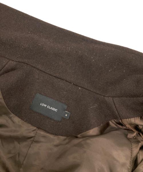LOW CLASSIC（ロウクラシック）LOW CLASSIC (ロウクラシック) ウール ベルト コート ブラウン サイズ:Mの古着・服飾アイテム