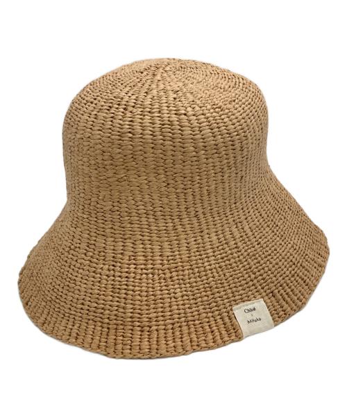 Chloe（クロエ）Chloe (クロエ) Mifuko (ミフコ) フェアトレードウーブンペーパー＆コットン製ハット ベージュ サイズ:FREEの古着・服飾アイテム