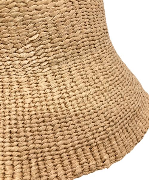 Chloe（クロエ）Chloe (クロエ) Mifuko (ミフコ) フェアトレードウーブンペーパー＆コットン製ハット ベージュ サイズ:FREEの古着・服飾アイテム