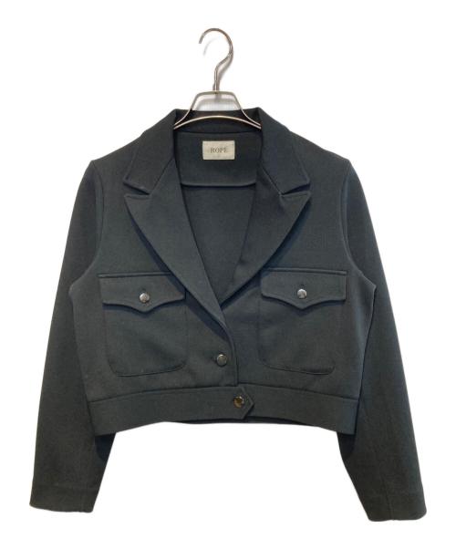 ROPE（ロペ）ROPE (ロペ) ショート丈ジャケットブルゾン ブラック サイズ:FREEの古着・服飾アイテム