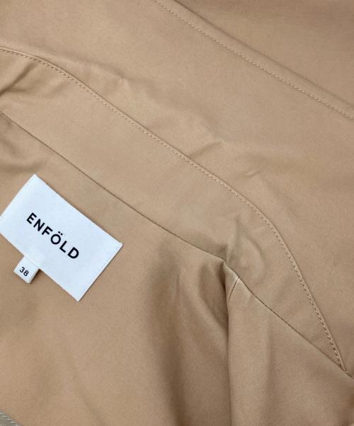 ENFOLD（エンフォルド）ENFOLD (エンフォルド) コットンダブルクロスBIGカラージャケット ベージュ サイズ:38の古着・服飾アイテム