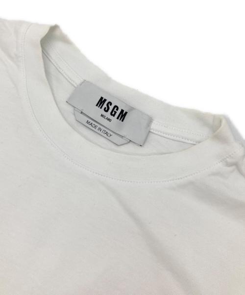 MSGM（エムエスジーエム）MSGM (エムエスジーエム) ロゴプリントTシャツ ホワイト サイズ:XSの古着・服飾アイテム