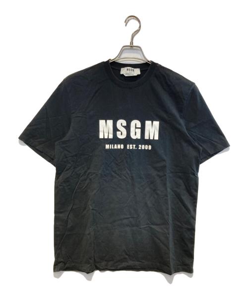 MSGM（エムエスジーエム）MSGM (エムエスジーエム) ロゴプリントTシャツ ブラック サイズ:XSの古着・服飾アイテム
