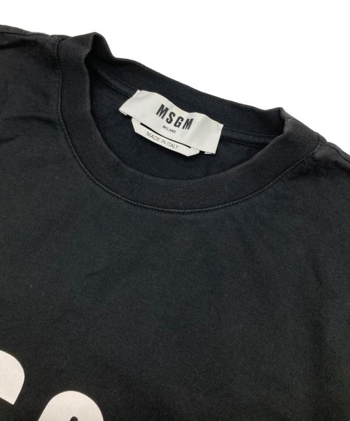 MSGM（エムエスジーエム）MSGM (エムエスジーエム) ロゴプリントTシャツ ブラック サイズ:XSの古着・服飾アイテム