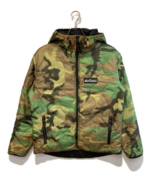 WILD THINGS（ワイルドシングス）WILD THINGS (ワイルドシングス) リバーシブルキルティングジャケット ブラック×グリーン サイズ:Lの古着・服飾アイテム