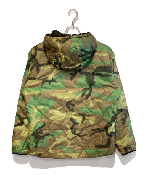 WILD THINGS（ワイルドシングス）WILD THINGS (ワイルドシングス) リバーシブルキルティングジャケット ブラック×グリーン サイズ:Lの古着・服飾アイテム