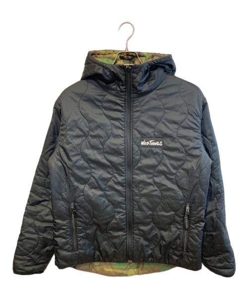WILD THINGS（ワイルドシングス）WILD THINGS (ワイルドシングス) リバーシブルキルティングジャケット ブラック×グリーン サイズ:Lの古着・服飾アイテム
